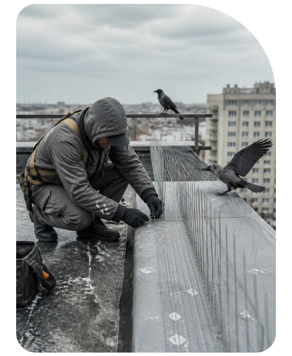 Защита от ворон под ключ в Батайске по цене от 5061 р. | Сенат-Бтс
